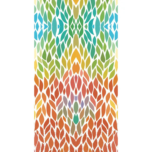 Leaves Mosaic Rainbow Guest Decoupage Napkins – 8.5” x 4.5” (Set of 2)