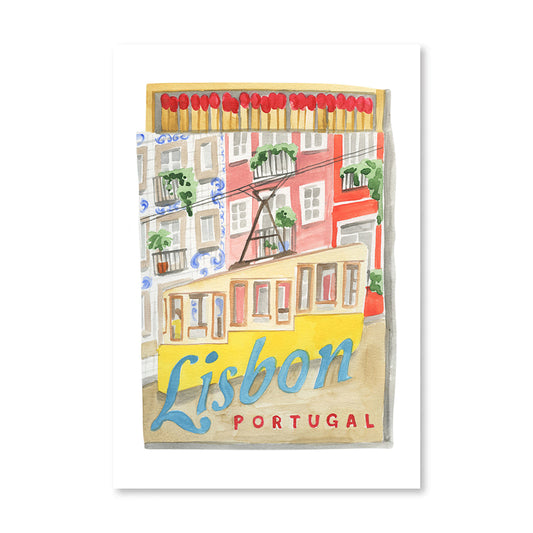 Lisbon Matchbook Art Print