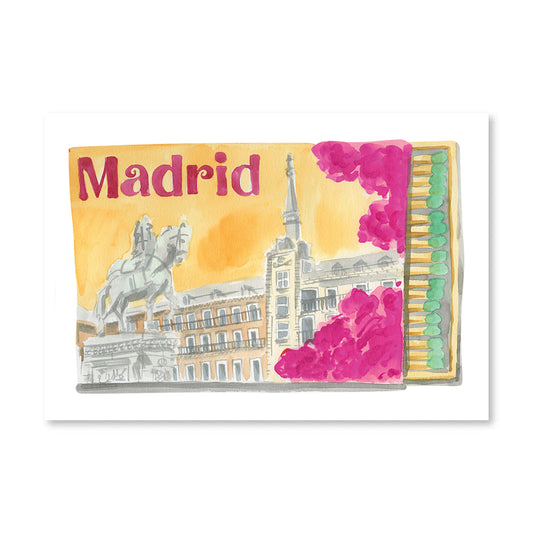 Madrid Matchbook Art Print