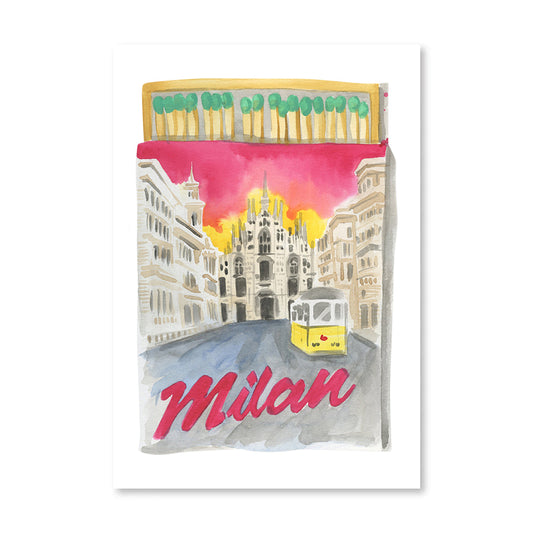 Milan Matchbook Art Print