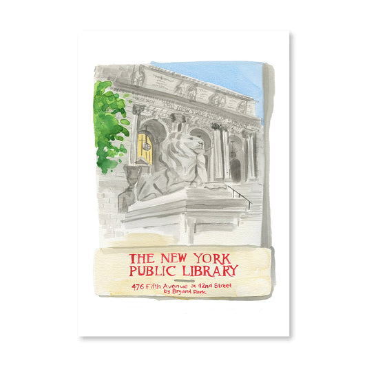 NY Public Library Matchbook Art Print