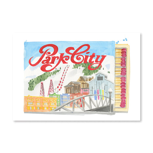 Park City Utah Matchbook Art Print
