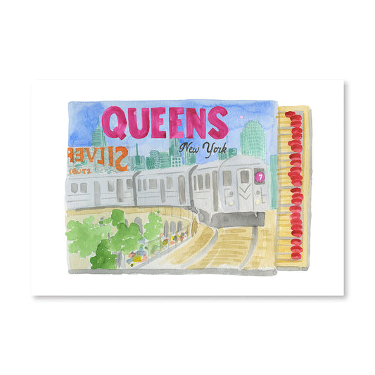 Queens New York Matchbook Art Print