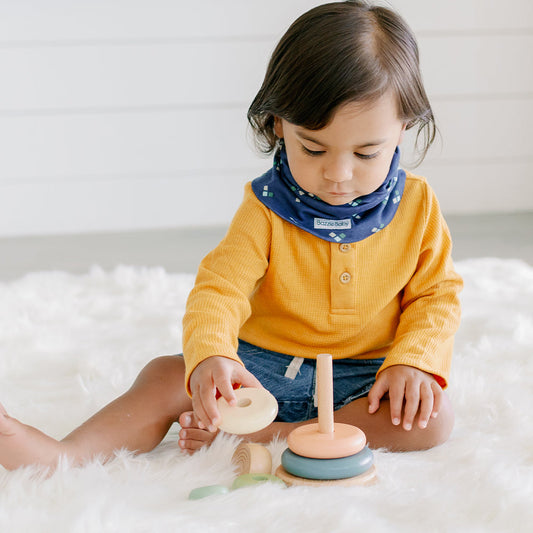 Wooden Stacking Learning Toy in Rainbow