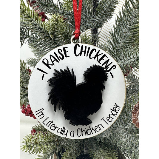 Crío pollos Soy literalmente un tierno adorno navideño