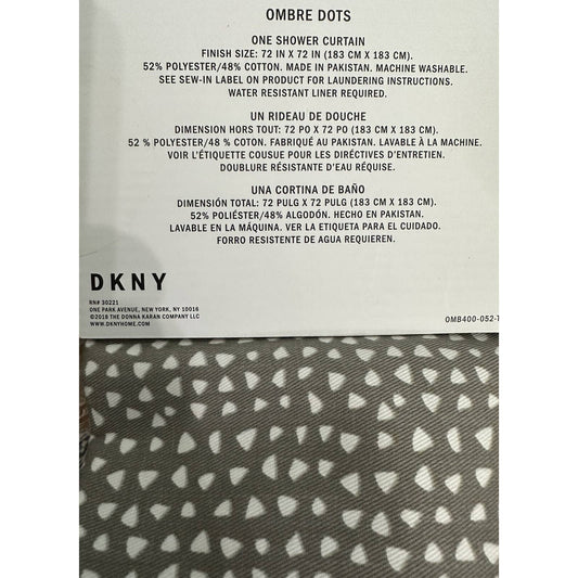 Cortina de ducha con lunares ombré de DKNY