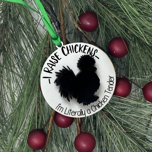 Crío pollos Soy literalmente un tierno adorno navideño