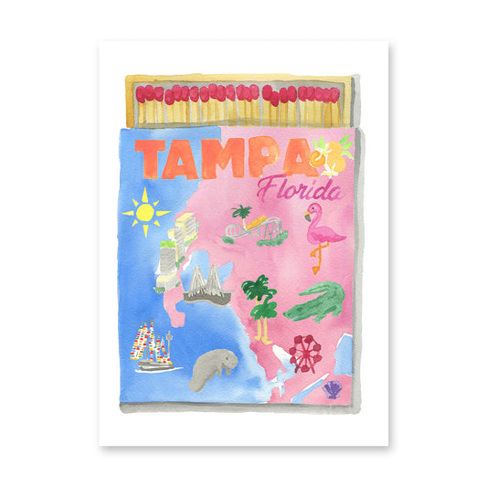 Tampa Matchbook Art Print