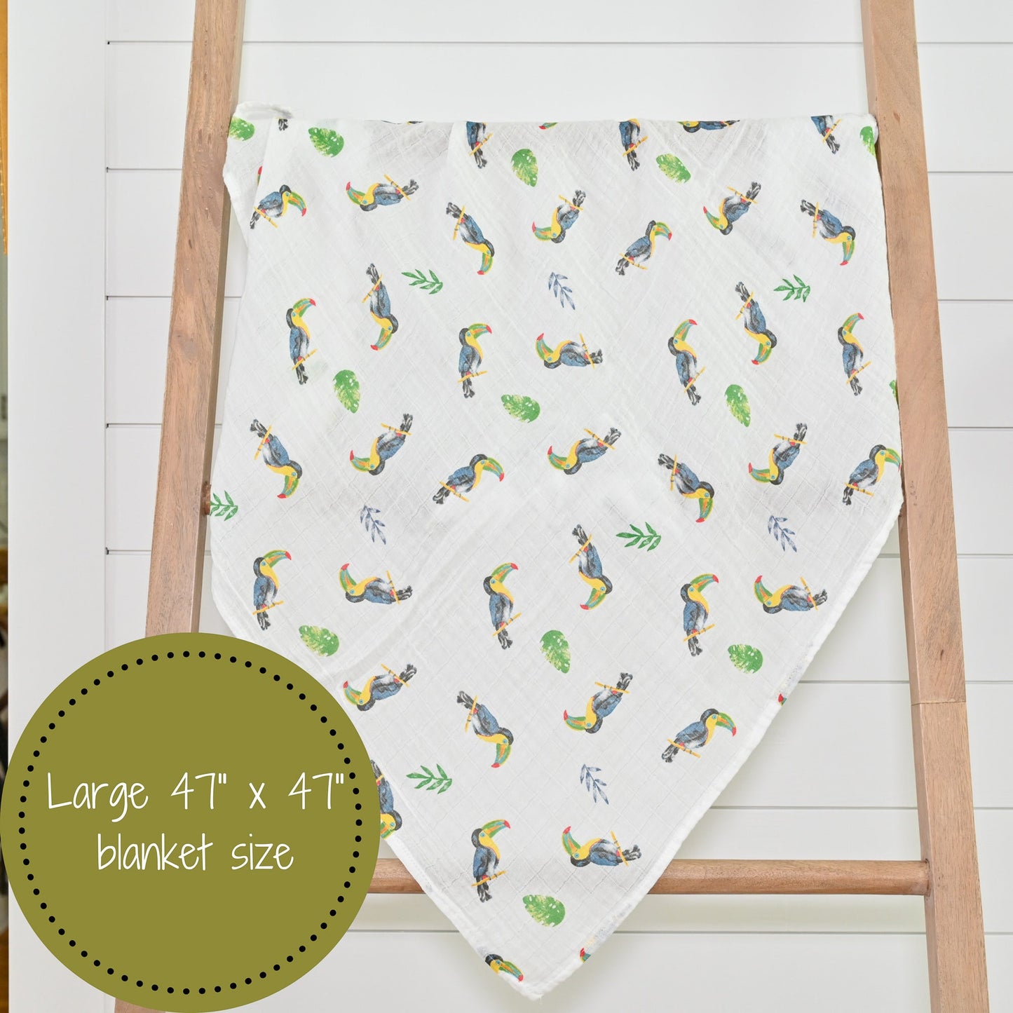 Toucan I Am Baby Muslin Swaddle Blanket