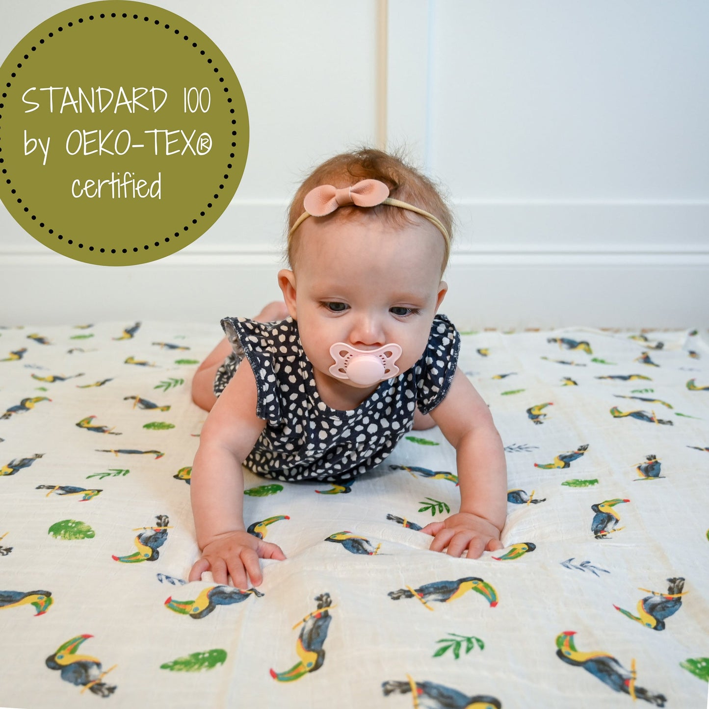 Toucan I Am Baby Muslin Swaddle Blanket