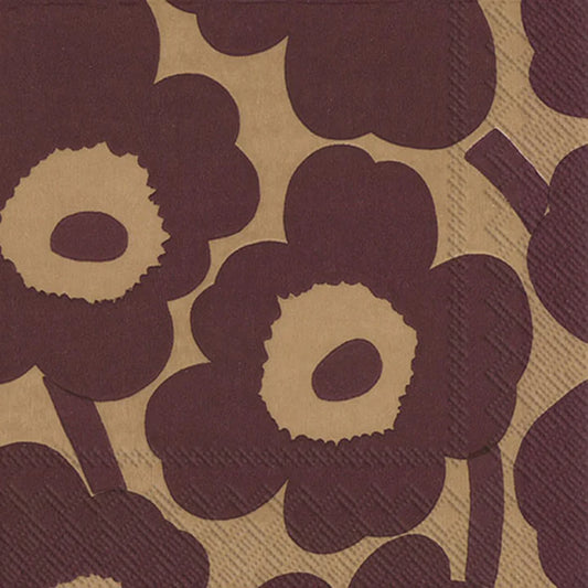 Uniko Linen Bordeaux Cocktail Decoupage Napkins – 5” x 5” (Set of 2)