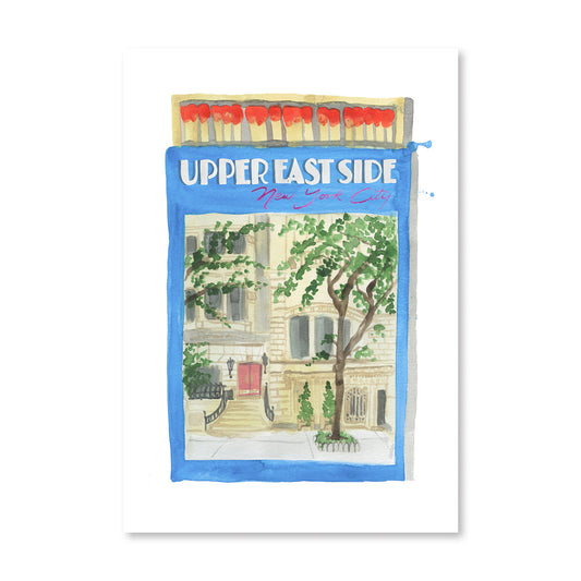Upper East Side NYC Matchbook Art Print